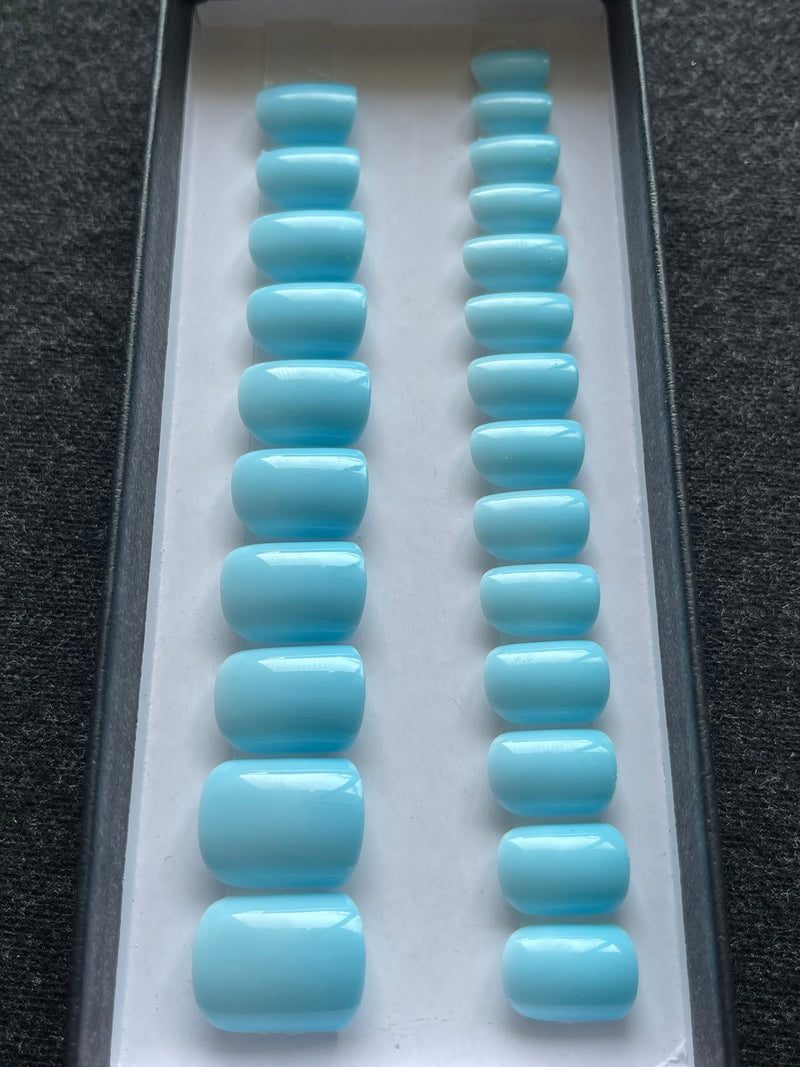 Fountain Blue - Glansfuld Firkantet