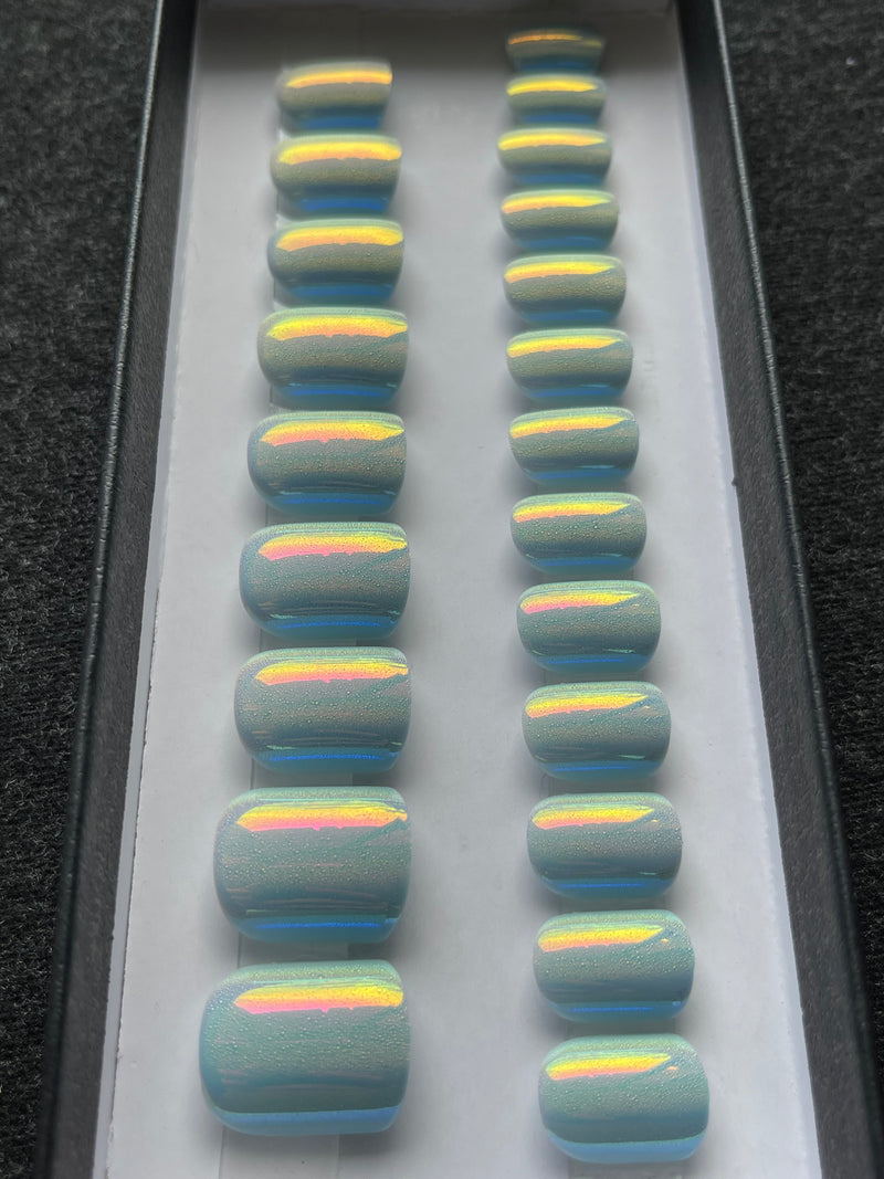 Blue Shadow - Glansfuld Firkantet